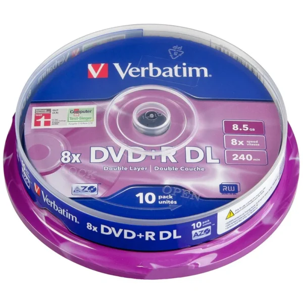 10 DVD+R Double Couche 8x Verbatim